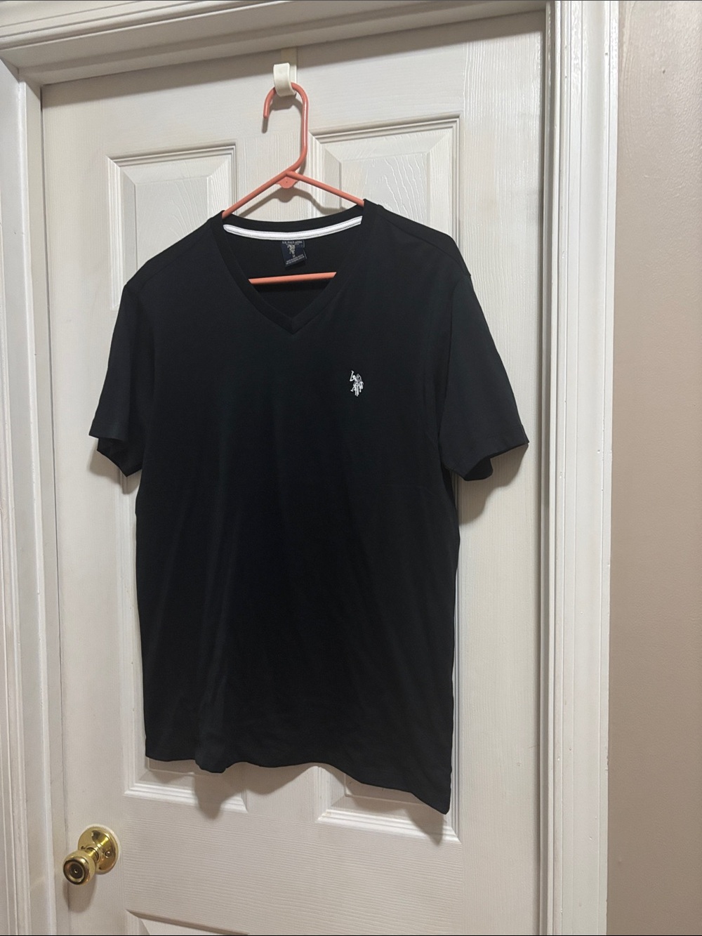 U.S. Polo Assn. Black V-Neck Short Sleeve Tee